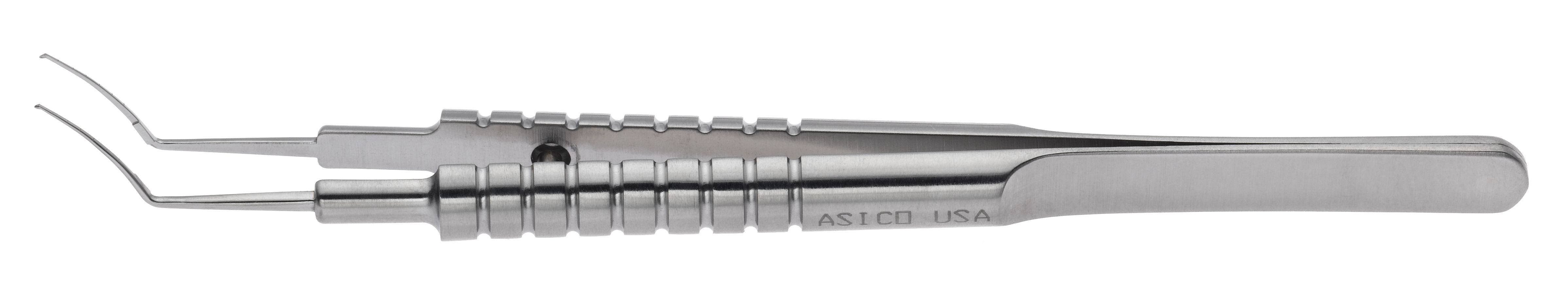 Tjia-Akahoshi Capsulorhexis Forceps with Round Handle & Laser Lines