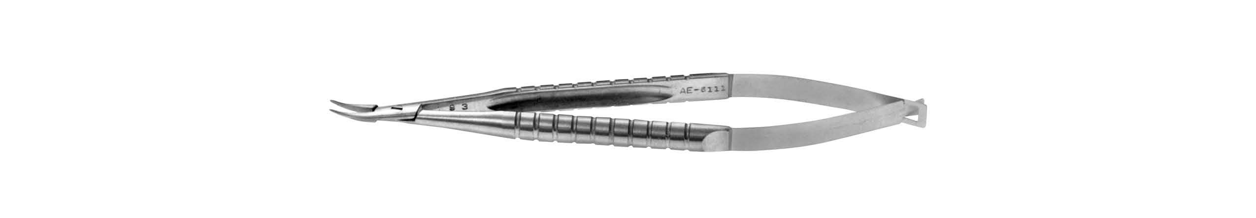 Barraquer Needle Holder, Short, Curved with Lock